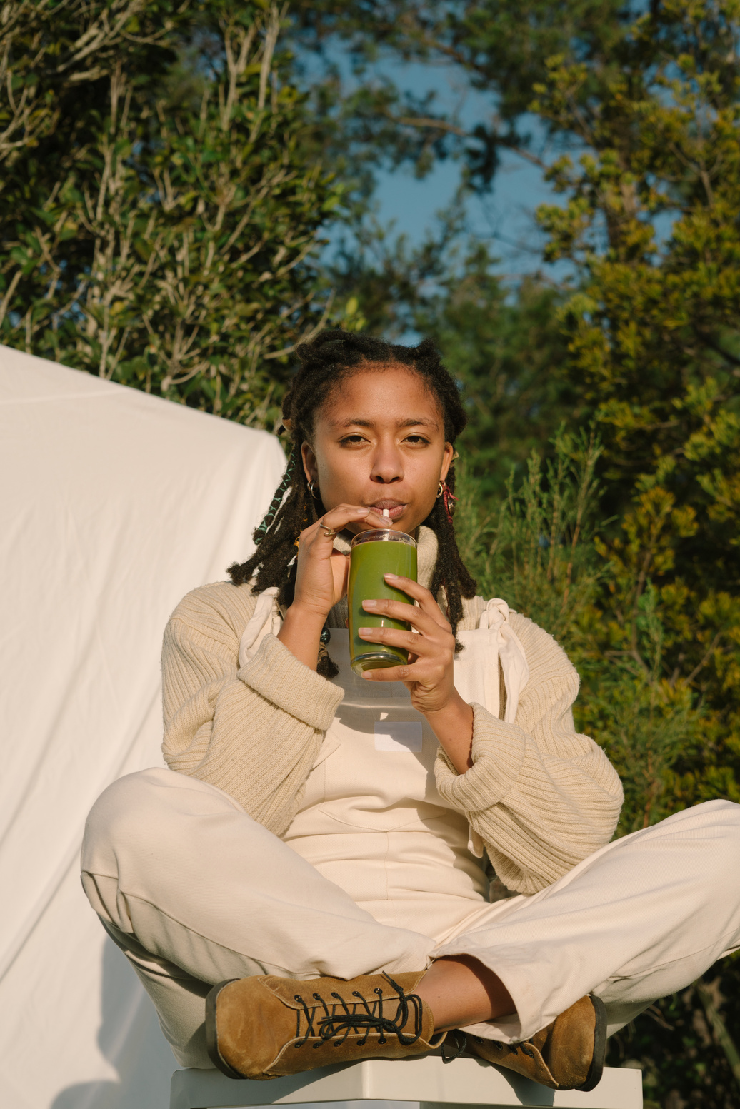 Woman Drinking Smoothie